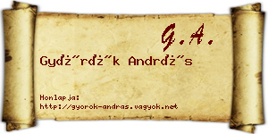 Györök András névjegykártya